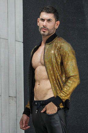 Jaqueta Masculina Paetê Holográfico