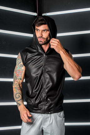 Colete Masculino Em Bengaline Resinado