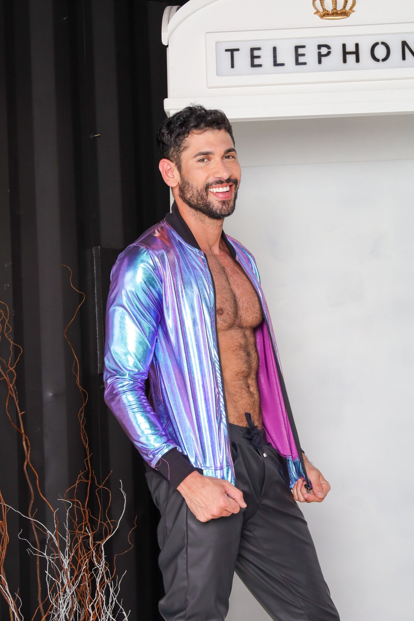 Jaqueta Masculina Bomber Metalizada