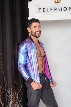 Jaqueta Masculina Bomber Metalizada