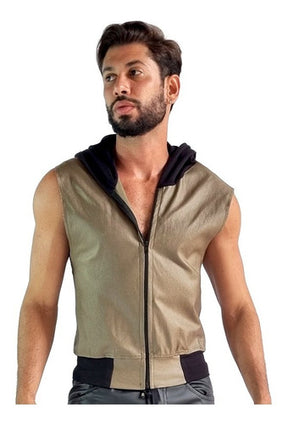 Colete Masculino Verde Musgo Resinado