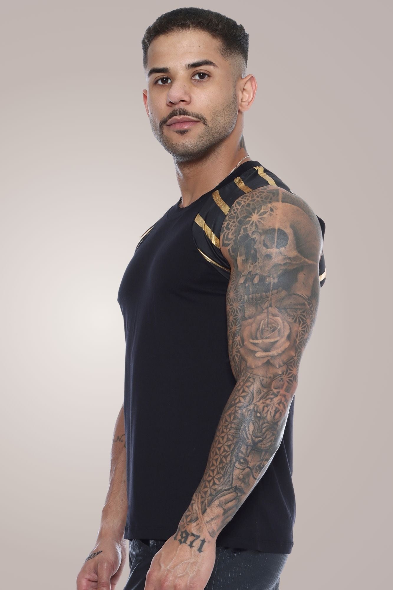 Regata Masculina Listras Doourada