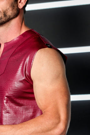 Bata Masculina em Cirrê Pele de Crocodilo