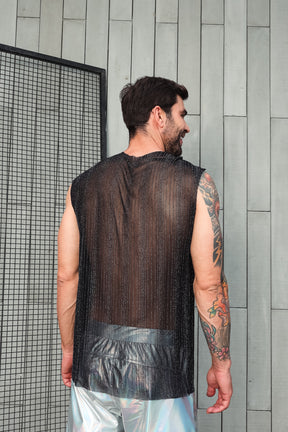 Regata Machão Malha Gliterizada