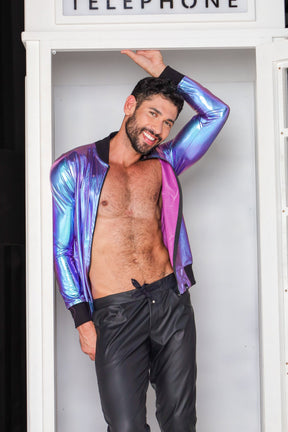 Jaqueta Masculina Bomber Metalizada