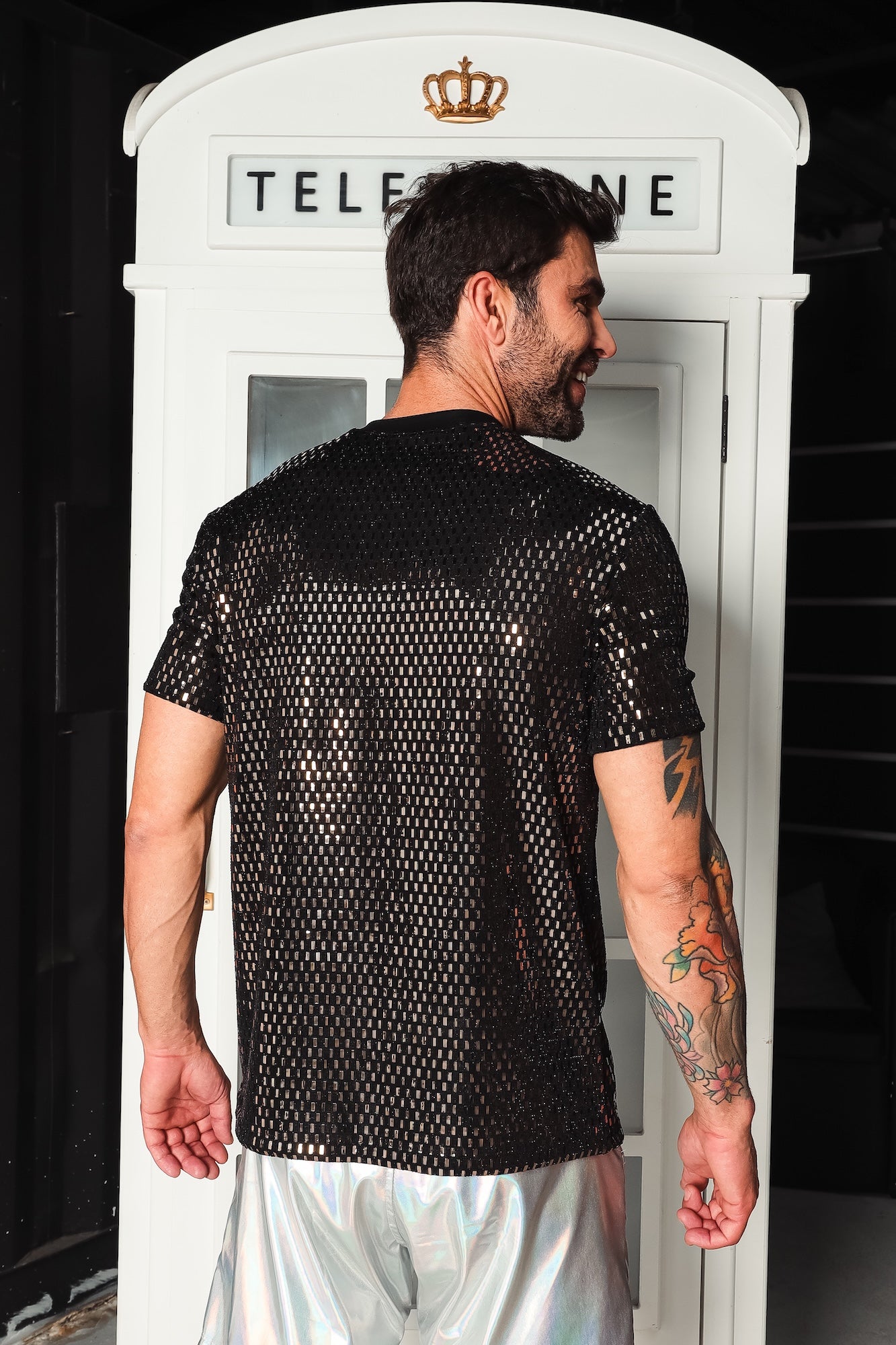 Camiseta Masculina em Paetê Brunella