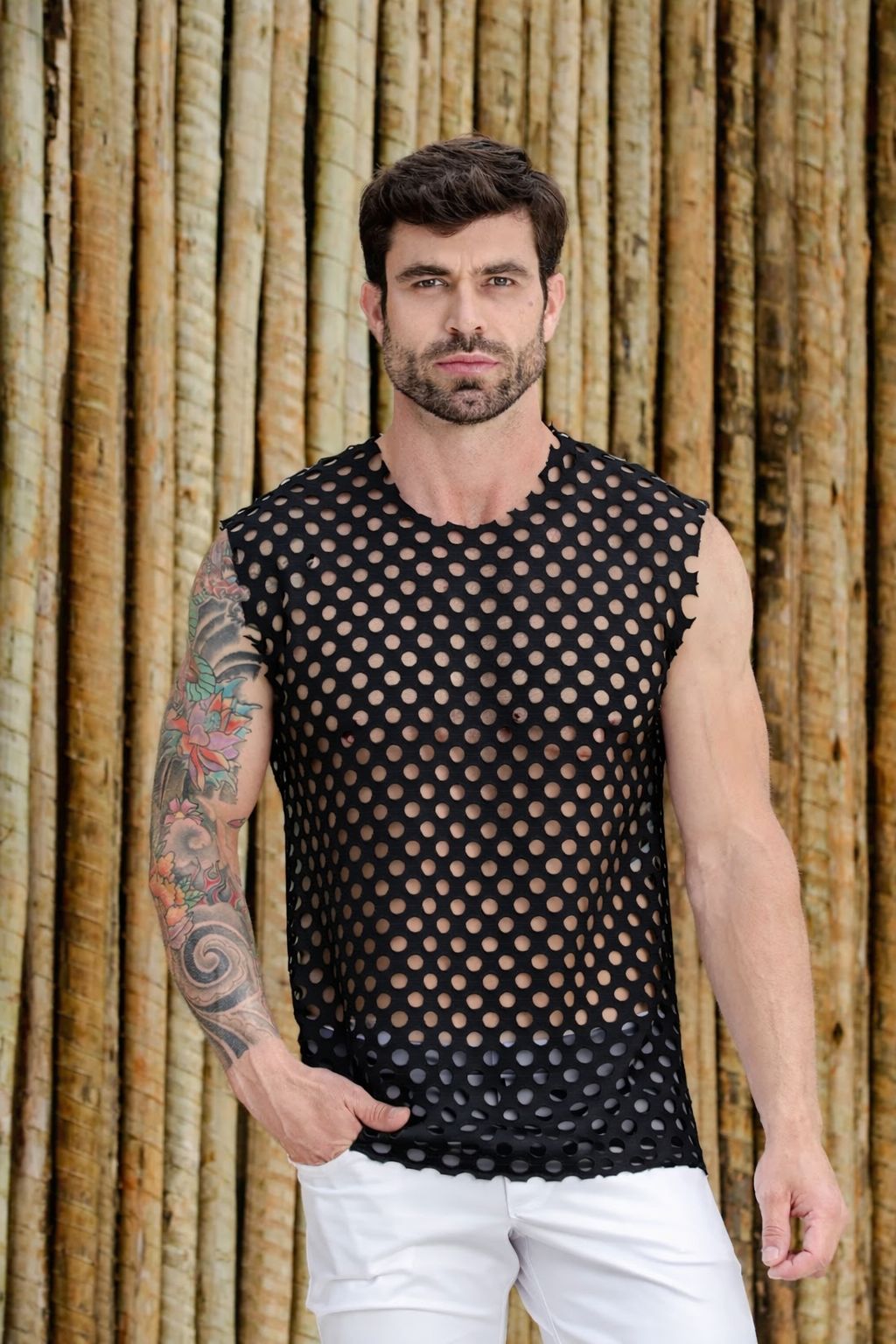 Regata Masculina em Arrastão Aberto