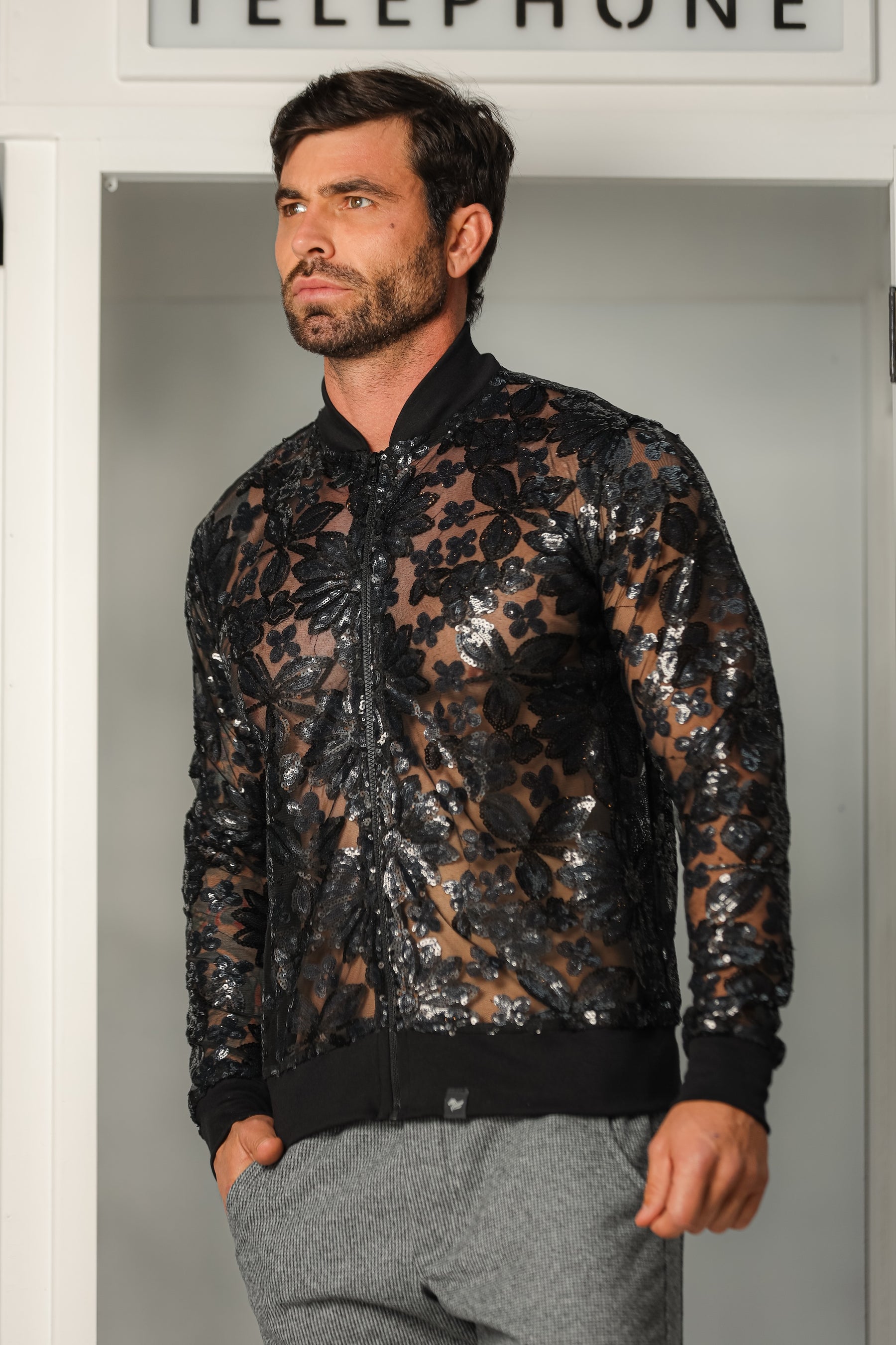 Jaqueta Masculina em Paetê Customizado Edição Limitada