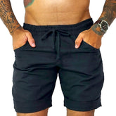 Bermuda Masculina Básica de Linho Barra Italiana