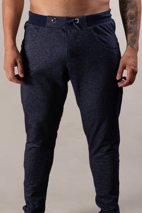 Calça Masculina em Moletinho Azul Mescla