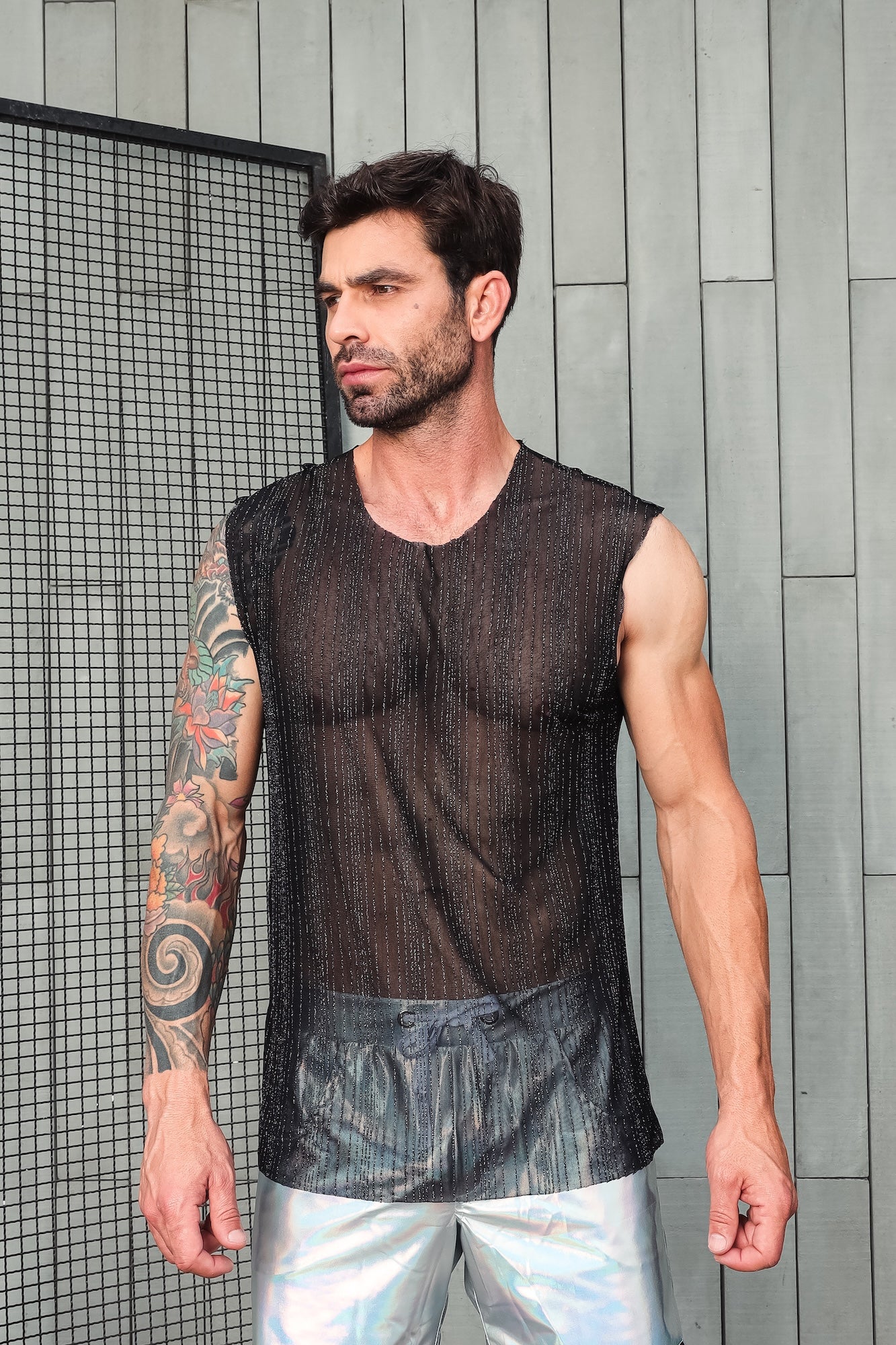 Regata Machão Malha Gliterizada