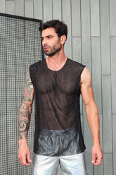 Regata Machão Malha Gliterizada