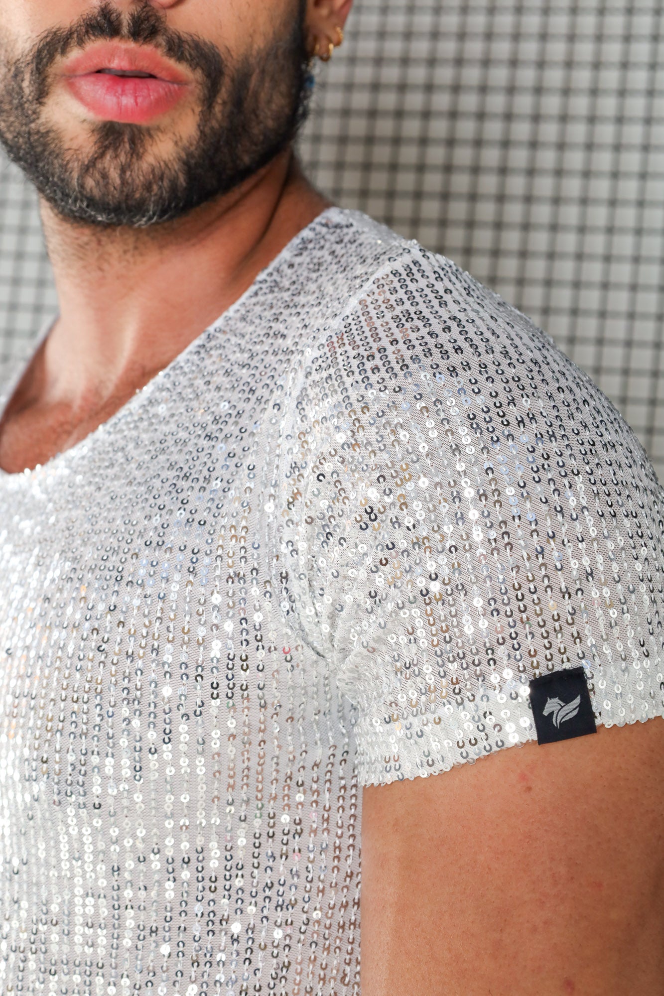 Camiseta Masculina em Paetê