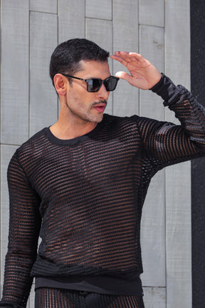 Suéter Masculino em Arrastão