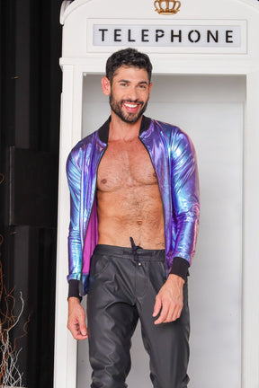 Jaqueta Masculina Bomber Metalizada