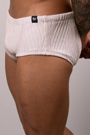 Sunga Clássica/Boxer Jacquard Dourada