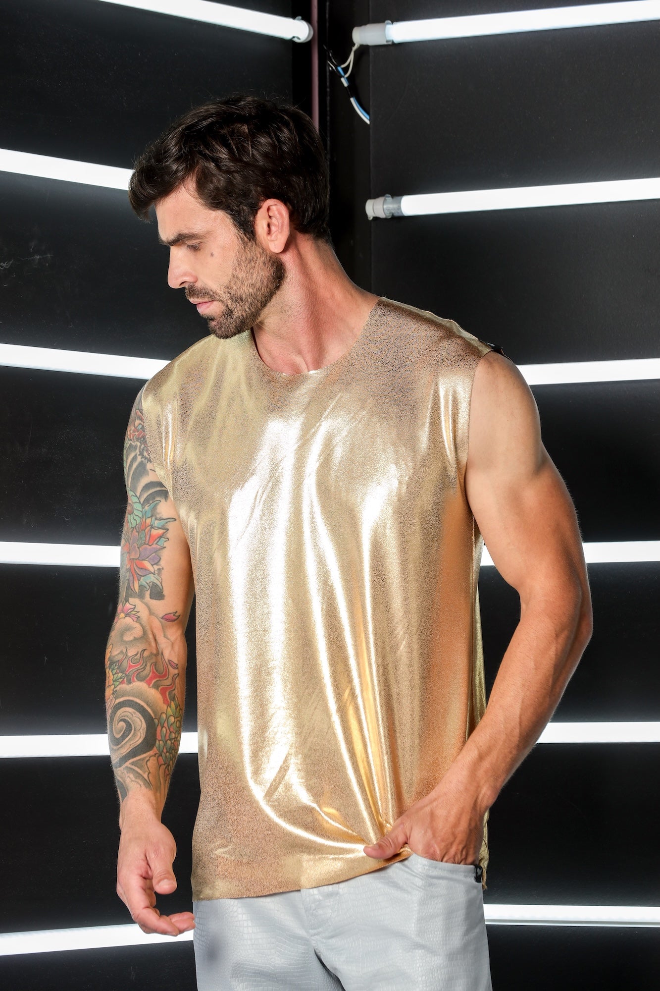 Regata Masculina em Malha Resinada