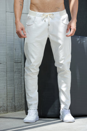 Calça Masculina Couro Ecológico Croco