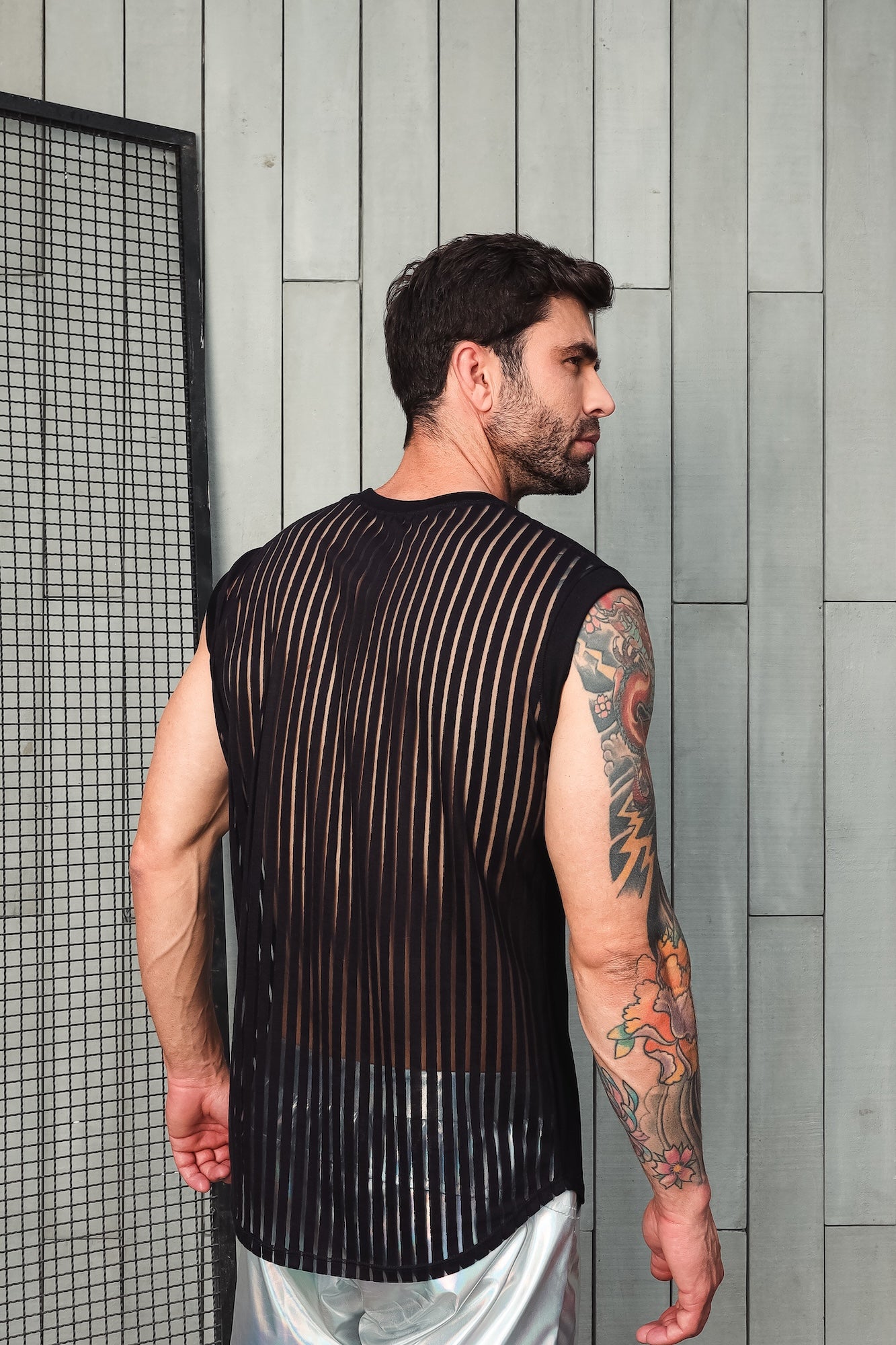 Regata Machão Viscolycra detalhe Devorê