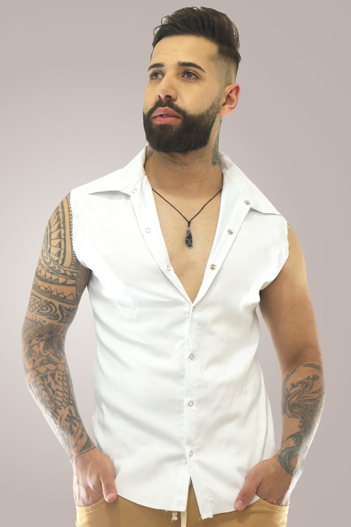 Camisa Masculina Modelo Machão Branca