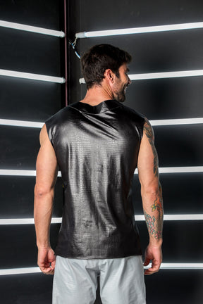 Bata Masculina em Cirrê Pele de Crocodilo