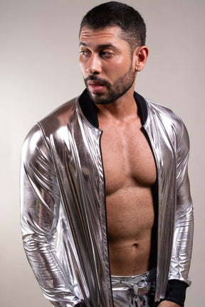 Jaqueta Masculina Bomber Metalizada