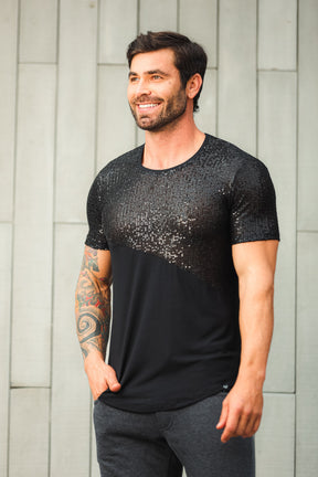 Camiseta Masculina Viscolycra Detalhe Paete