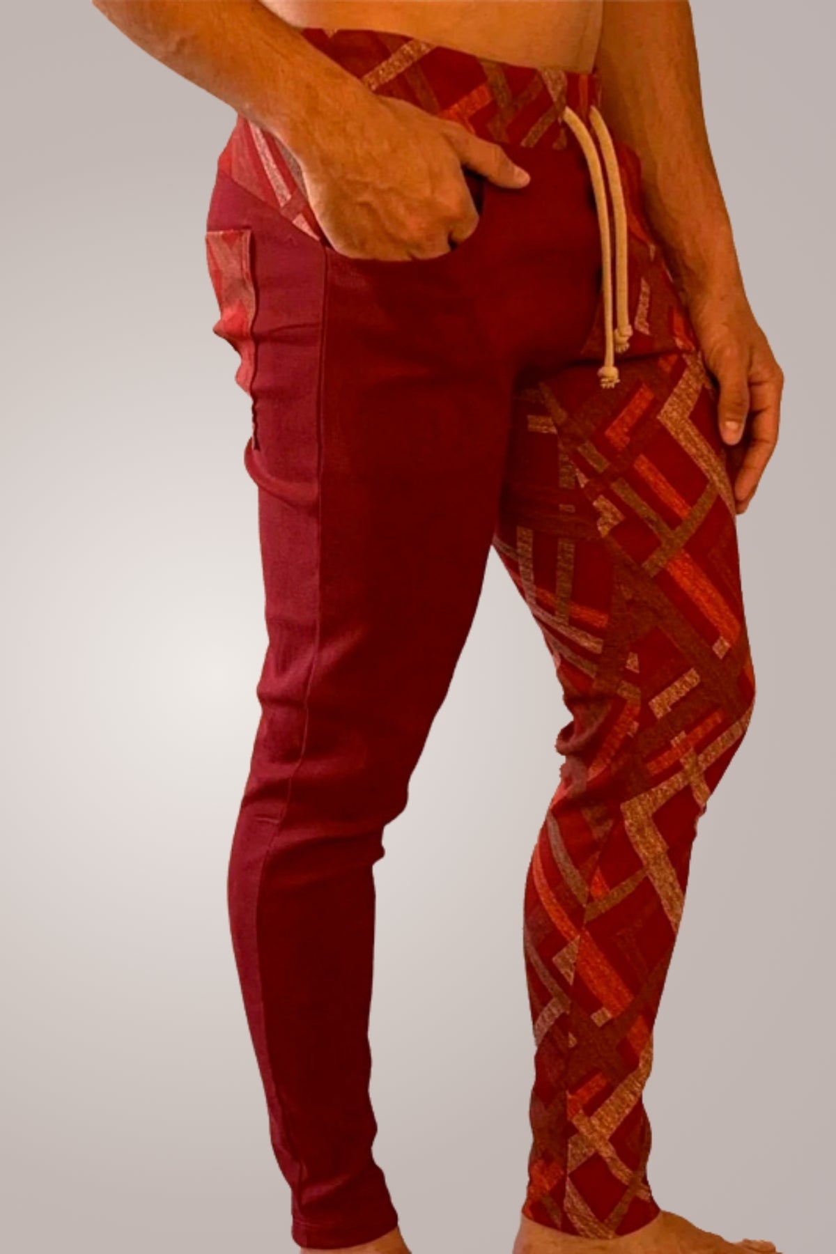 Calça Masculina em Bengaline Vermelho