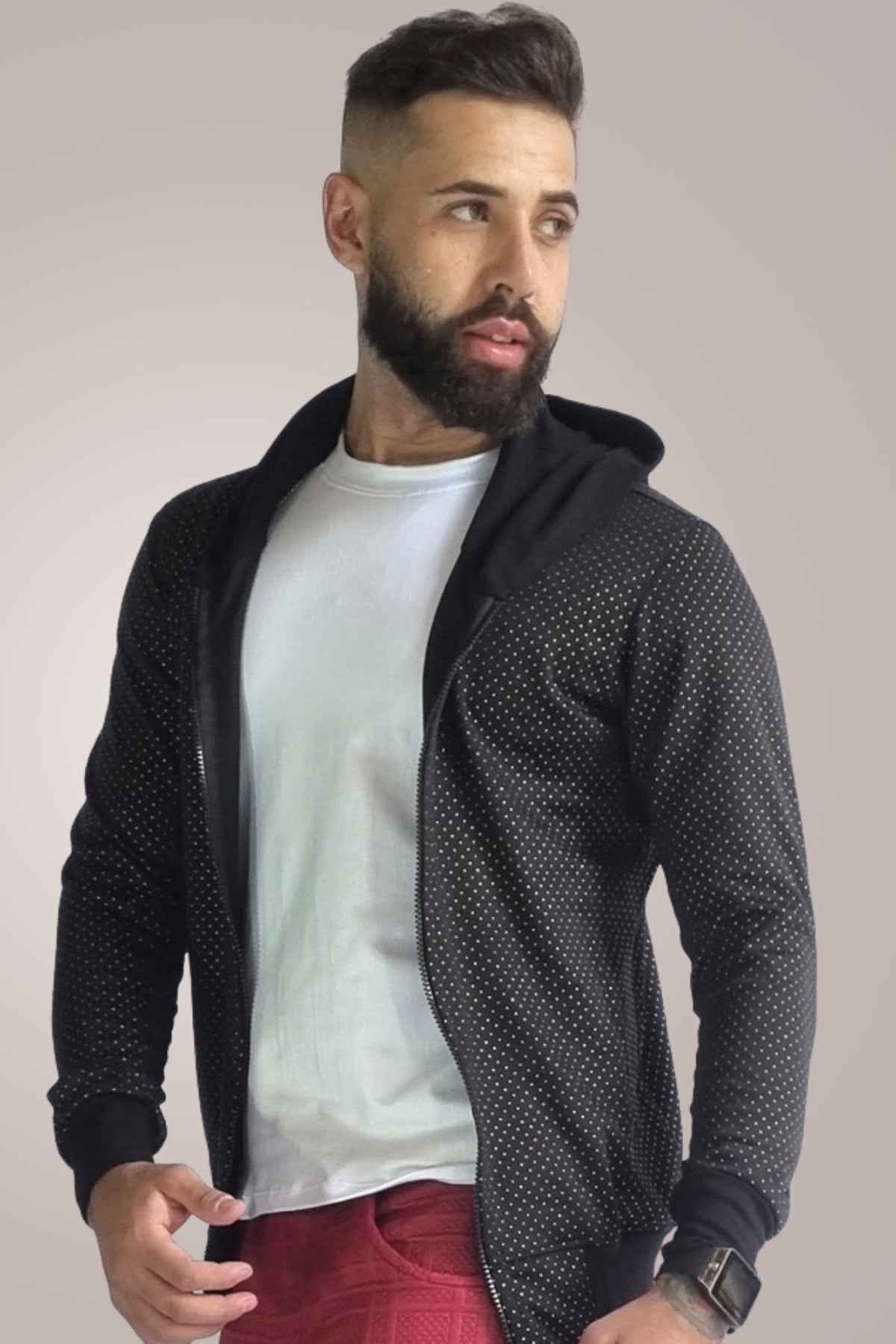 Jaqueta Masculina Bomber em Moletinho Pingo de Ouro