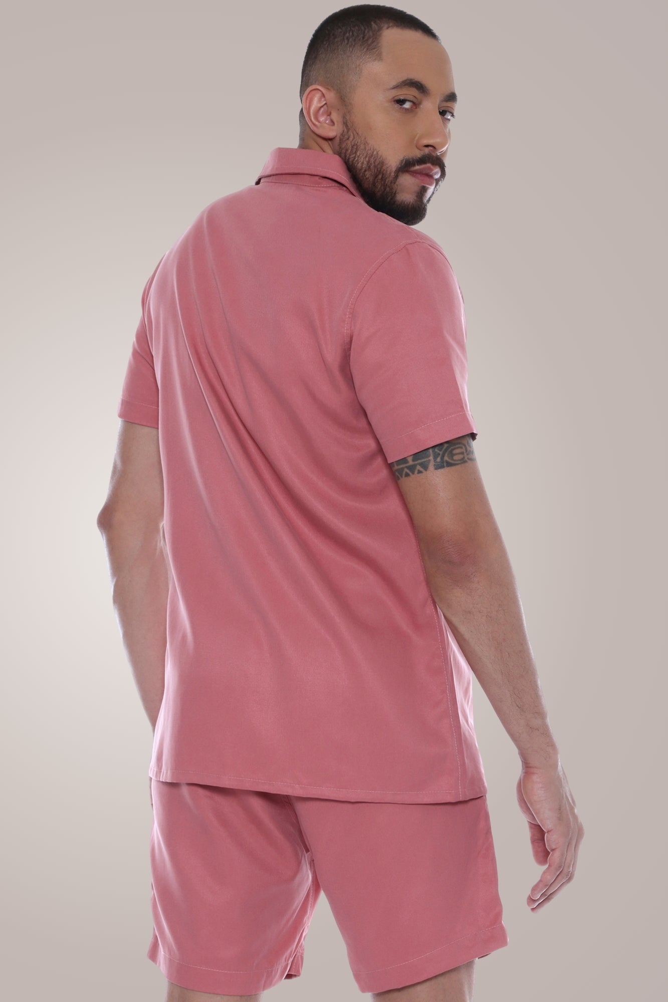 Conjunto Masculino Camisa e Short em Microfibra