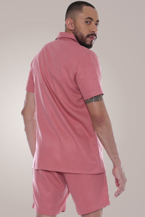 Conjunto Masculino Camisa e Short em Microfibra