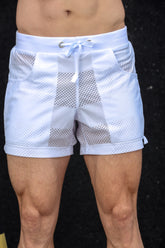 Short Masculino em Tela Listrada