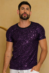Camiseta Masculina em Paetê