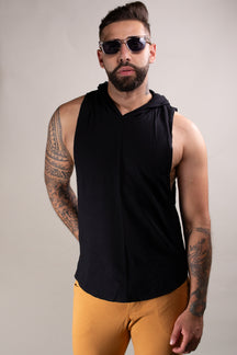 Regata Masculina Moletinho com Capuz Modelo Swag