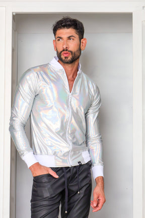 Jaqueta Masculina Bomber Metalizada