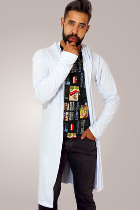 Cardigan Masculino em Viscolycra Branco