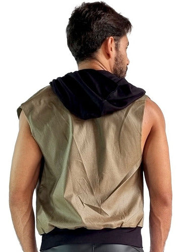 Colete Masculino Verde Musgo Resinado