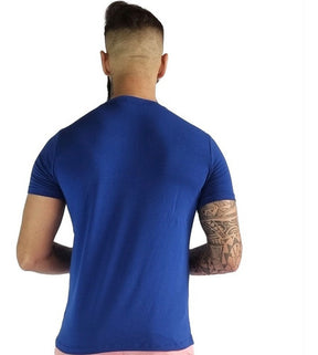Camiseta Masculina Básica Viscolycra Azul