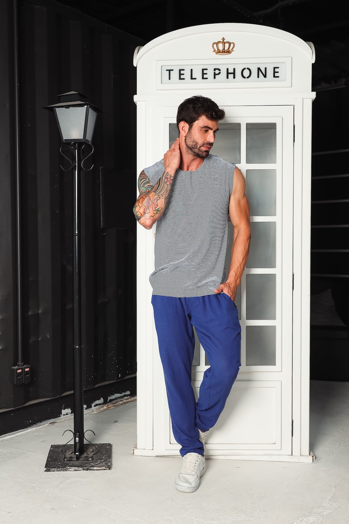 Regata Machão Viscolycra Listrada