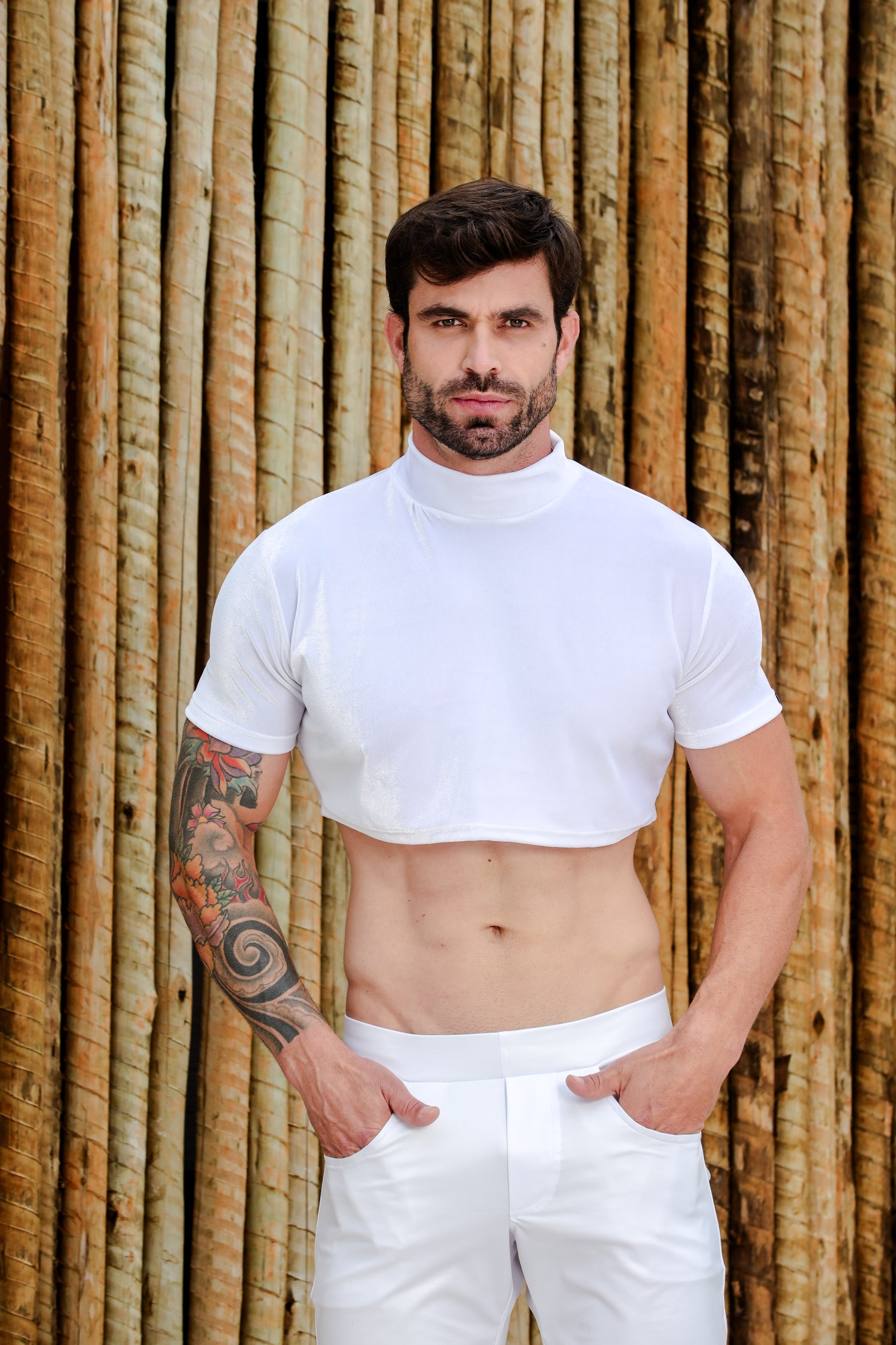 Cropped Masculino em Veludo