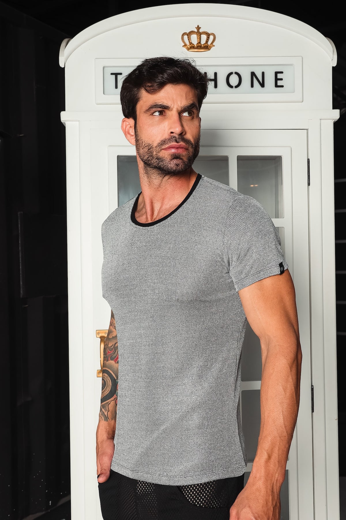 Camiseta em Malha Canelada