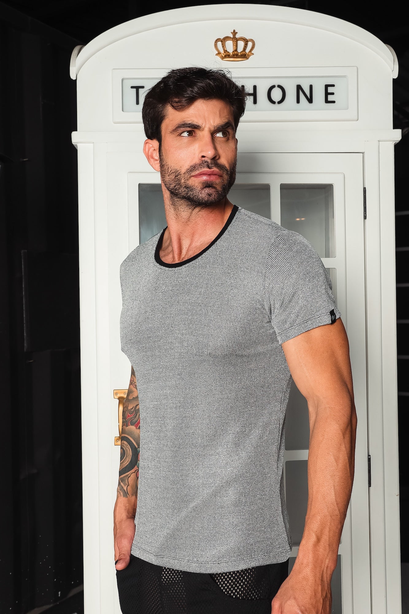 Camiseta em Malha Canelada