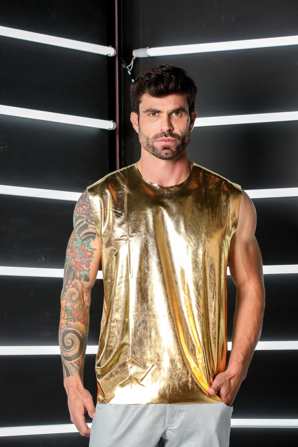 Regata Masculina Machão Metalizada