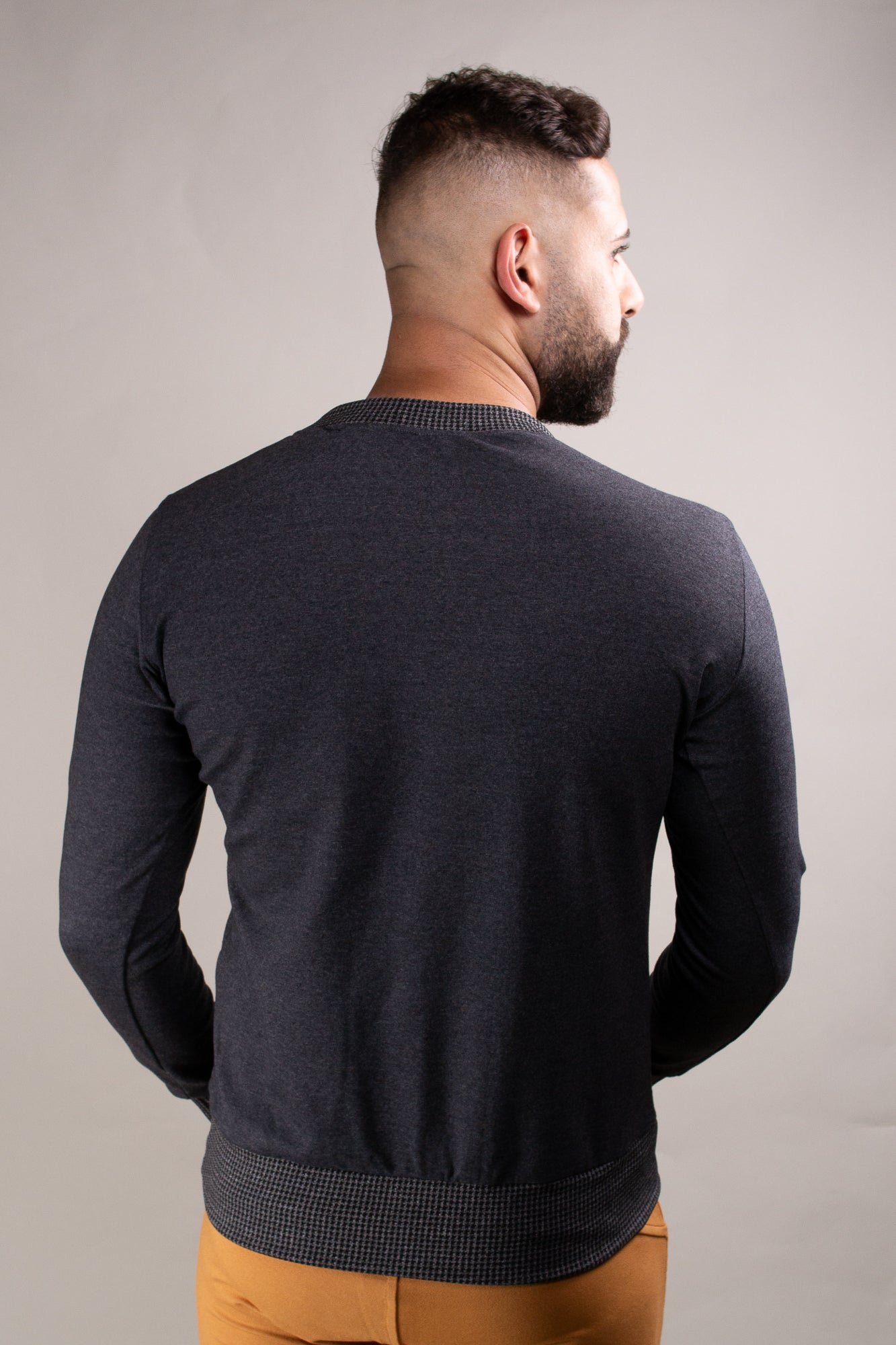 Suéter Masculino em Moletinho Mescla Cinza