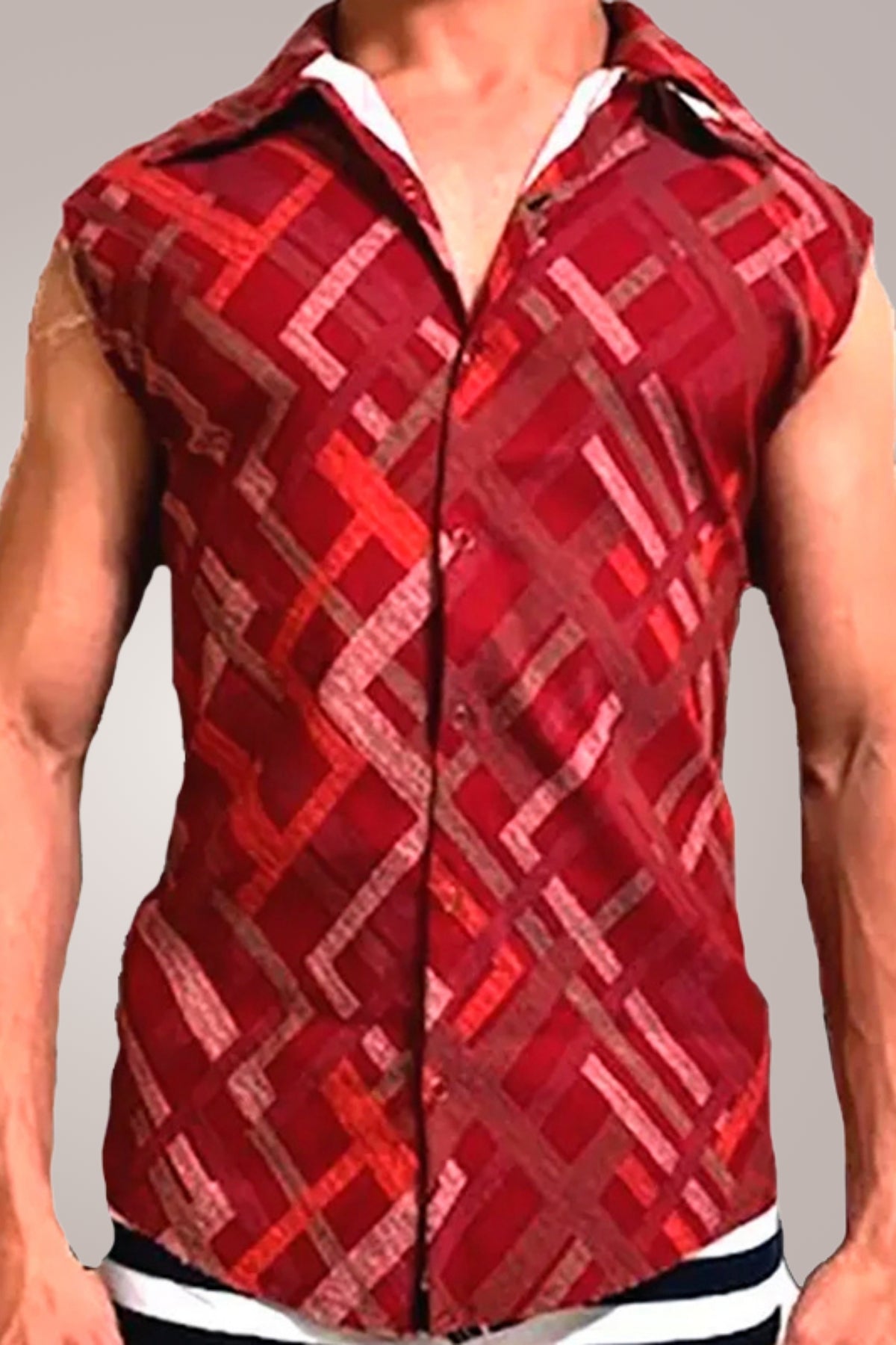 Camisa Masculina Modelo Machão Bengaline Vermelho