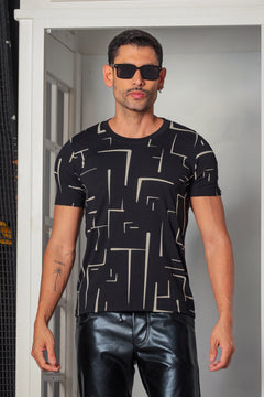 Camiseta Masculina Estampa Abstrata