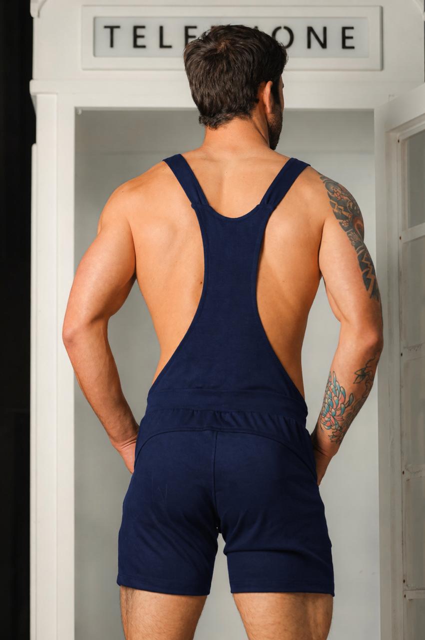 Jardineira Masculina Curta em Malha