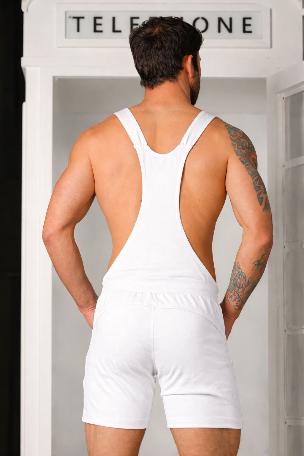 Jardineira Masculina Curta em Malha
