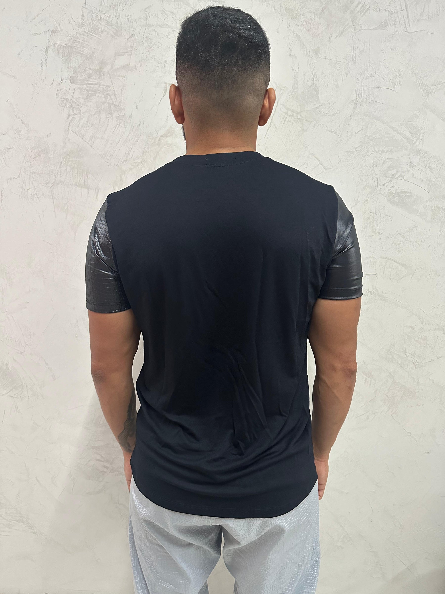 Camiseta Masculina Viscolycra Mangas em Cirrê