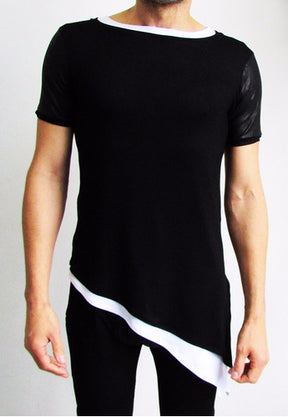 Camiseta Masculina Long Oversize Dupla Transversal